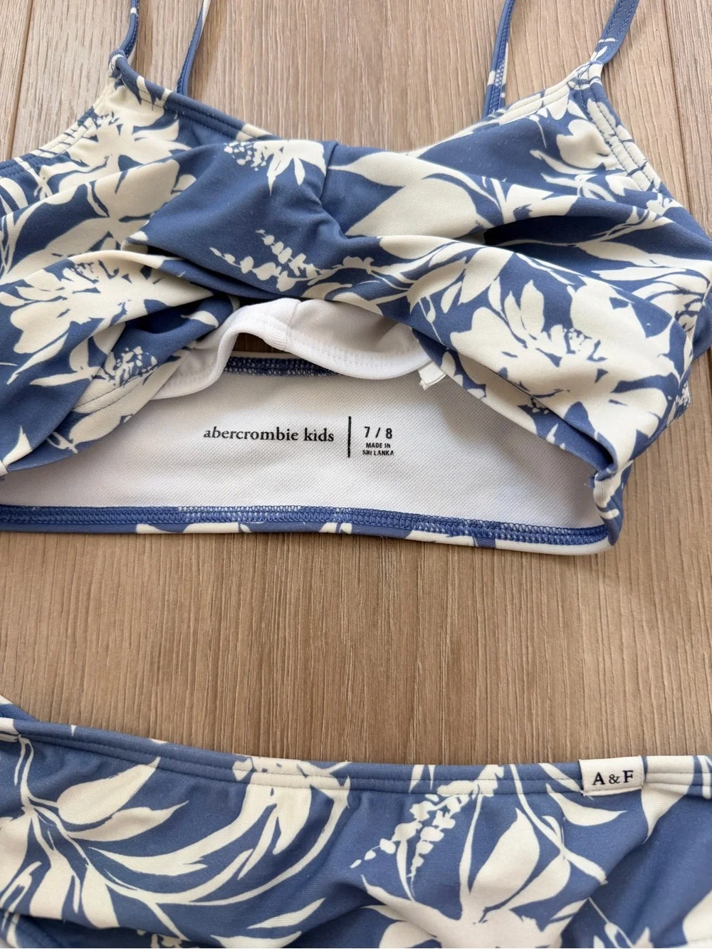 abercrombie kids Navy Floral Two-Piece Bikini Set